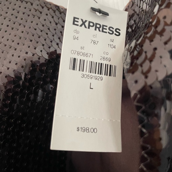 BRAND NEW Express sequin dress, black color, amazing quality purchased last year - Picture 9 of 10